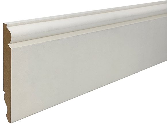 219mm MDF White Primed Ogee Skirting 4.4